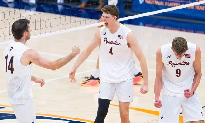 Pepperdine Waves men's volleyball in action